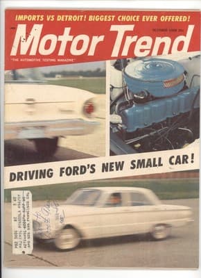 Motor Trend October 1959 Ford Falcon Imports Magazine - Image 1