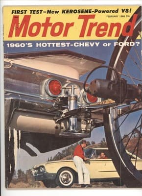 Motor Trend February 1960 Kerosene V8 Car Magazine - Image 1