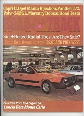 Road & Track July 1975 Capri II; Steel Belted Radials Magazine - Image 1