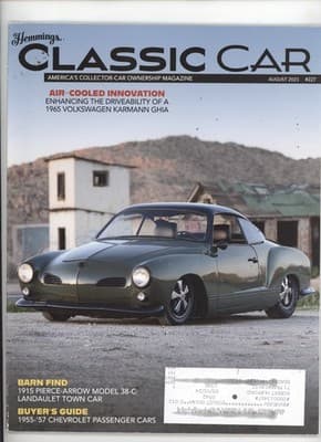 Hemmings Classic Car August 2023 VW Karmann Ghia Magazine - Image 1