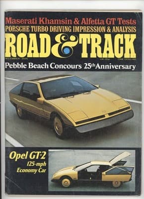 Road & Track December 1975 Porsche Turbo Maserati Khamsin Magazine - Image 1