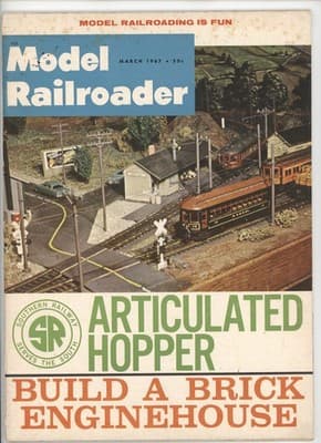 Model Railroader March 1967 Southern Railway Brick Enginehouse Magazine - Image 1