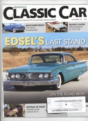 Hemmings Classic Car November 2022 Edsel Mercedes-Benz SL Magazine - Image 1