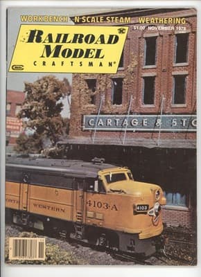 Railroad Model Craftsman November 1978 N Scale Steam Weathering Magazine - Image 1