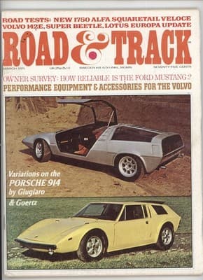 Road & Track March 1971 Alfa Romeo Volvo 142E Super Beetle Magazine - Image 1