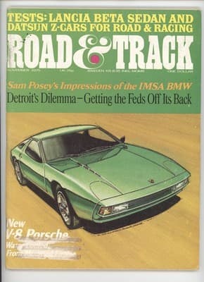 Road & Track November 1975 Porsche V-8 Lancia Beta Datsun Z Magazine - Image 1