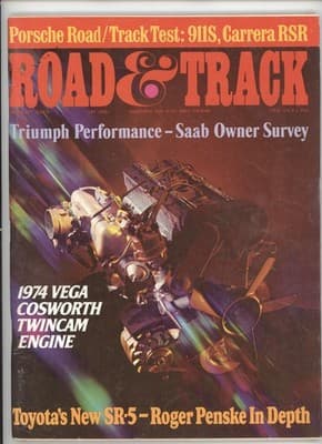 Road & Track August 1973 Porsche 911S RSR Vega Cosworth Magazine - Image 1