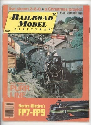 Railroad Model Craftsman October 1978 Live Steam 2-8-0 Project Magazine - Image 1