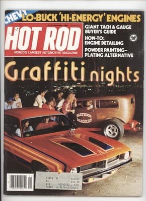 Hot Rod November 1982 Graffiti Nights Engines Tach Gauge Magazine - Image 1