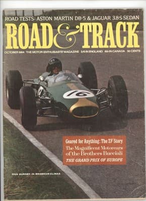 Road & Track October 1964 Aston Martin DB-5, Jaguar Magazine - Image 1