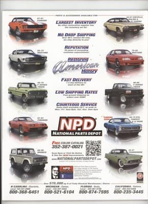 National Parts Depot Jan 2011 Classic Car Restoration Magazine - Image 1