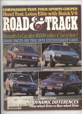 Road & Track February 1978 Lotus Elite Buick Sports Coupes Magazine - Image 1