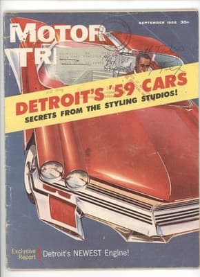 Motor Trend September 1959 Detroit Cars Secrets Engine Magazine - Image 1