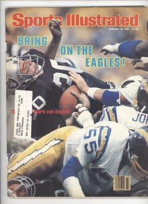 Sports Illustrated Jan 19 1981 NFL Raiders Eagles Mark van Eeghen Magazine - Image 1