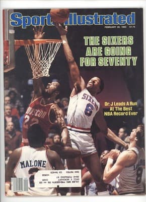 Sports Illustrated February 28 1983 Dr. J Sixers NBA Record Magazine - Image 1