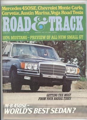 Road & Track June 1973 Mercedes 450SE World's Best Sedan Magazine - Image 1