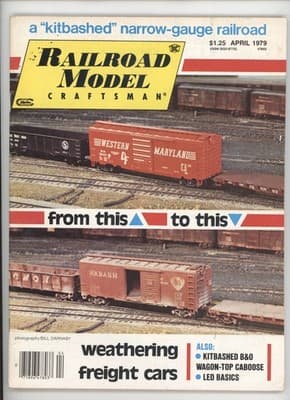 Railroad Model Craftsman April 1979 Kitbashed Narrow Gauge Magazine - Image 1