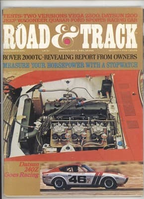 Road & Track November 1970 Datsun 240Z Vega 2300 Car Magazine - Image 1