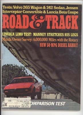 Road & Track April 1976 Volvo Jensen Lancia Diesel Rabbit Magazine - Image 1