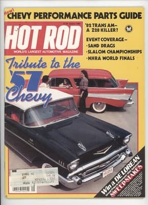 Hot Rod January 1982 57 Chevy Tribute Trans Am Magazine - Image 1