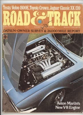 Road & Track February 1970 Volvo 1800E Toyota Crown Jaguar XK 120 Magazine - Image 1