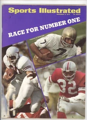 Sports Illustrated November 9, 1970 Race For Number One Football Magazine - Image 1