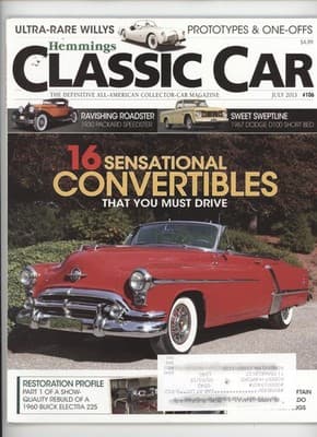Hemmings Classic Car July 2013 Willys Prototypes Magazine - Image 1