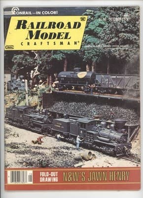 Railroad Model Craftsman October 1976 Conrail Fold-Out Drawing Magazine - Image 1