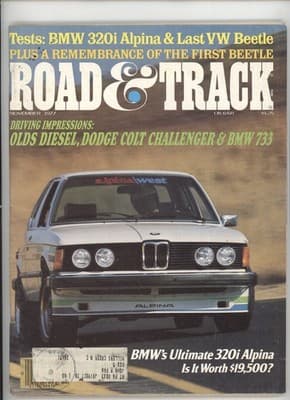 Road & Track November 1977 BMW 320i Alpina & VW Beetle Magazine - Image 1