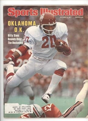 Sports Illustrated October 1977 Oklahoma Billy Sims Football Magazine - Image 1