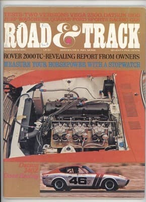 Road & Track November 1970 Vega 2300 Datsun 240Z Magazine - Image 1