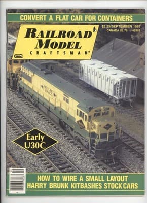 Railroad Model Craftsman September 1987 Build a Layout Train Magazine - Image 1