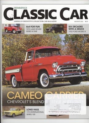 Hemmings Classic Car August 2022 Chevy Cameo Pickup Magazine - Image 1