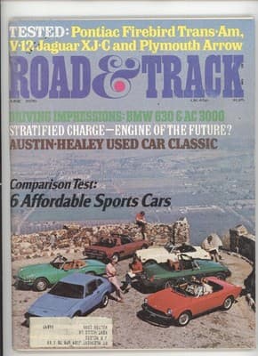 Road & Track June 1976 Pontiac Firebird Trans-Am Sports Car Magazine - Image 1