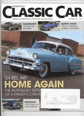 Hemmings Classic Car October 2022 1954 Bel Air Magazine - Image 1