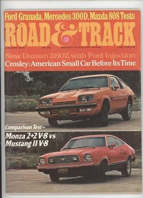 Road & Track January 1975 Ford Granada Datsun 280Z Monza Magazine - Image 1