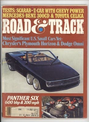 Road & Track January 1978 Plymouth Horizon Dodge Omni Car Magazine - Image 1