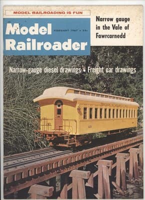 Model Railroader February 1967 Narrow Gauge in Fawrcarnedd Magazine - Image 1
