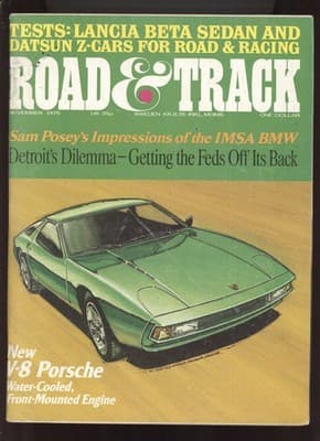 Road & Track November 1975 Lancia Datsun IMSA BMW Porsche Magazine - Image 1