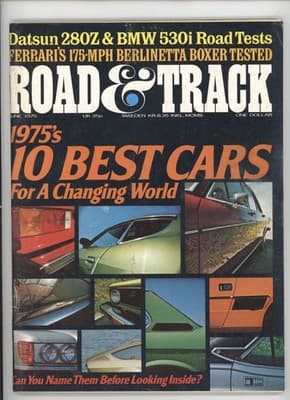 Road & Track June 1975 10 Best Cars Datsun 280Z Magazine - Image 1