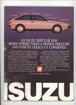 Car and Driver February 1987 Chevrolet Beretta GT Magazine - Thumbnail 2