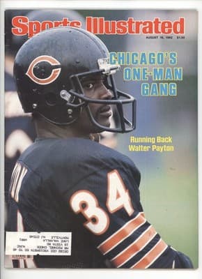 Sports Illustrated August 1982 Walter Payton Chicago Bears Magazine - Image 1