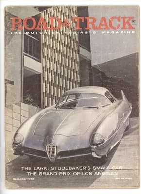 Road & Track December 1958 Studebaker Lark Grand Prix Magazine - Image 1