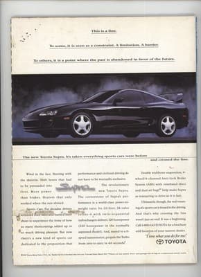 Road & Track August 1993 Porsche 911 Toyota Supra Ferrari Magazine - Thumbnail 2