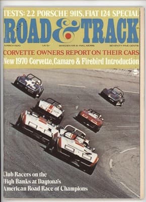 Road & Track March 1970 Porsche 911S Corvette Magazine - Image 1