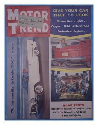 Motor Trend March 1957 Chrysler 300-C Mercury Pontiac Magazine - Image 1