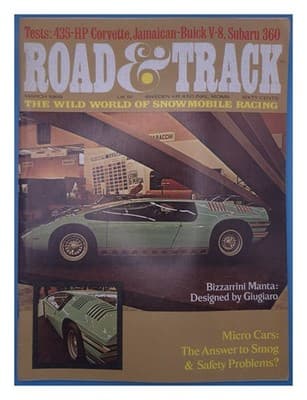 Road & Track March 1969 Corvette Buick Subaru Snowmobile Racing Magazine - Image 1