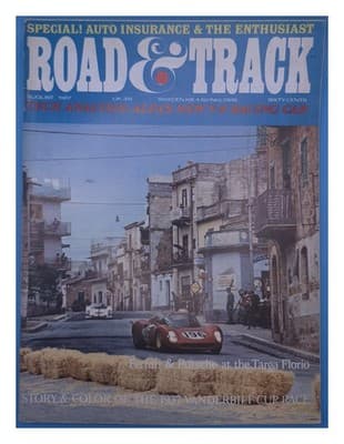 Road & Track August 1967 Alfa Romeo V-8 Ferrari Porsche Targa Florio Magazine - Image 1