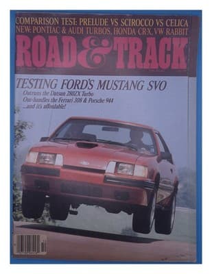 Road & Track October 1983 Ford Mustang SVO Test Car Magazine - Image 1