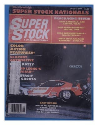 Super Stock & Drag Illustrated October 1977 Gary Burgin Orange Baron Magazine - Image 1